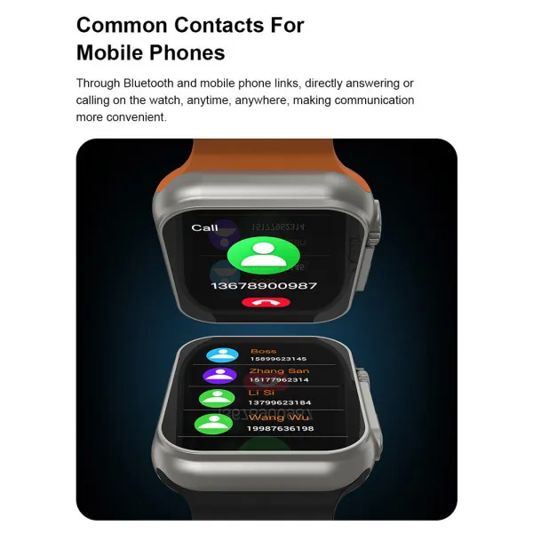 U8 Ultra 45mm Smartwatch με Παλμογράφο Λευκό