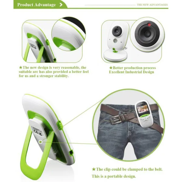 ΑΣΥΡΜΑΤΗ ΕΝΔΟΕΠΙΚΟΙΝΩΝΙΑ ΜΩΡΟΥ ΜΕ ΚΑΜΕΡΑ & ΟΘΟΝΗ 2¨ ΜΕ ΑΜΦΙΔΡΟΜΗ ΕΠΙΚΟΙΝΟΝΙΑ & ΝΑΝΟΥΡΙΣΜΑ VB602 ΛΕΥΚΟ