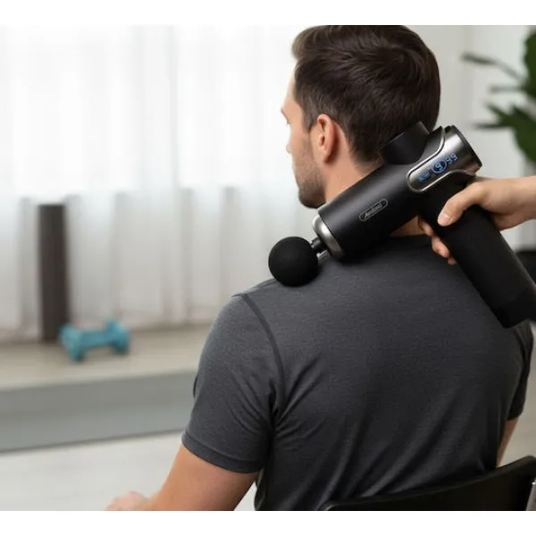 Andowl Πιστόλι Μασάζ για το Κεφάλι, την Πλάτη, τα Πόδια & το Σώμα με Δόνηση Q-JM870 Μαύρο