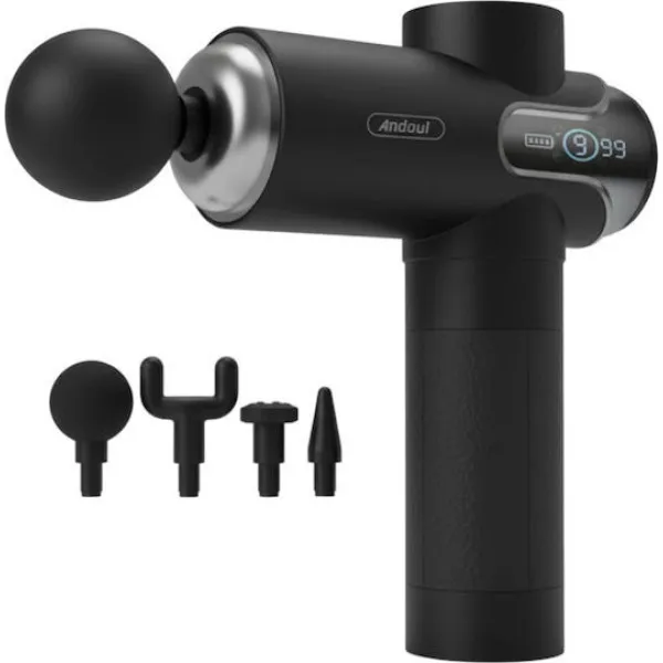 Andowl Πιστόλι Μασάζ για το Κεφάλι, την Πλάτη, τα Πόδια & το Σώμα με Δόνηση Q-JM870 Μαύρο