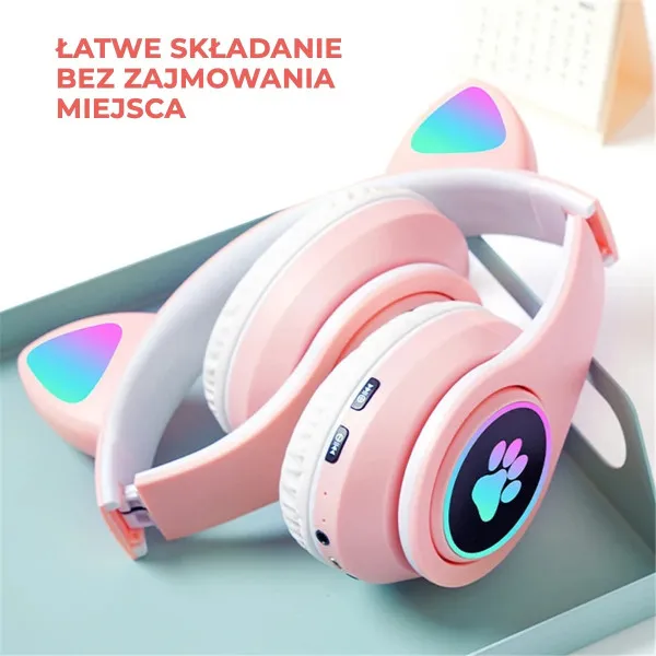 Ασύρματα ακουστικά Cat Headphones SG-B39 Ροζ