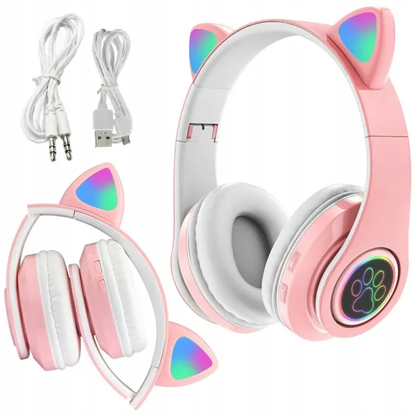 Ασύρματα ακουστικά Cat Headphones SG-B39 Ροζ