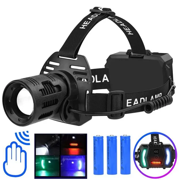 LED Επαναφορτιζόμενος Φακός Κεφαλής με ρύθμιση γωνίας BL-YD-2322