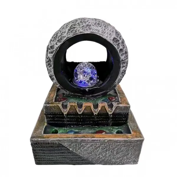 Διακοσμητικό Συντριβάνι Feng Shui με LED Φωτισμό 21x15x27cm DX1942