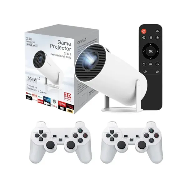 Κονσόλα Παιχνιδιών & Multimedia με Προτζέκτορα & 2 Χειριστήρια M300 MAX