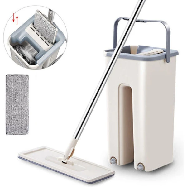 Σετ Κουβάς με Σφουγγαρίστρα με Μικροΐνες MOP SCRATCH CLEANING ZL-17
