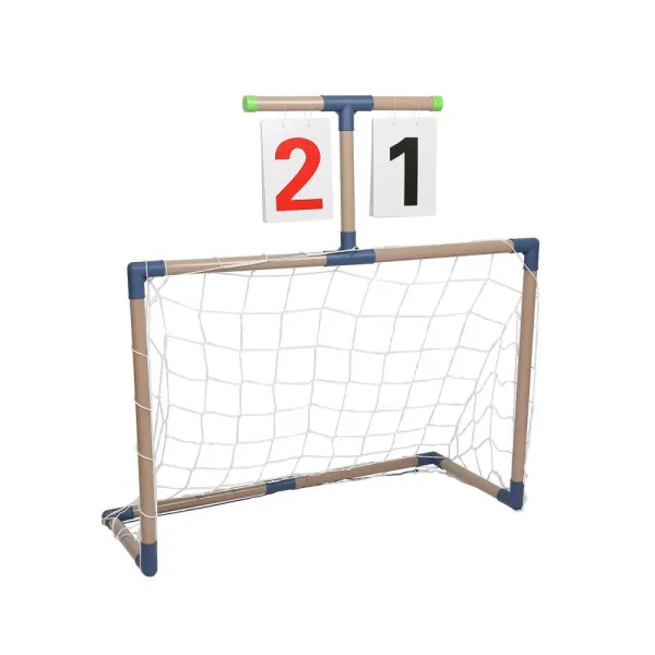 Σετ Τέρματα Ποδοσφαίρου για Παιδιά 79x78x35cm με Δίχτυ, Σκορ, Μπάλα, Σφυρίχτρα και Τρόμπα 2 τμχ JB8883B