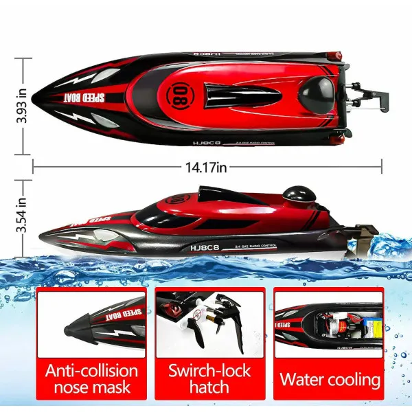 Speedboat HJ808 Τηλεκατευθυνόμενο Σκάφος 14+ HJ-808 Κόκκινο
