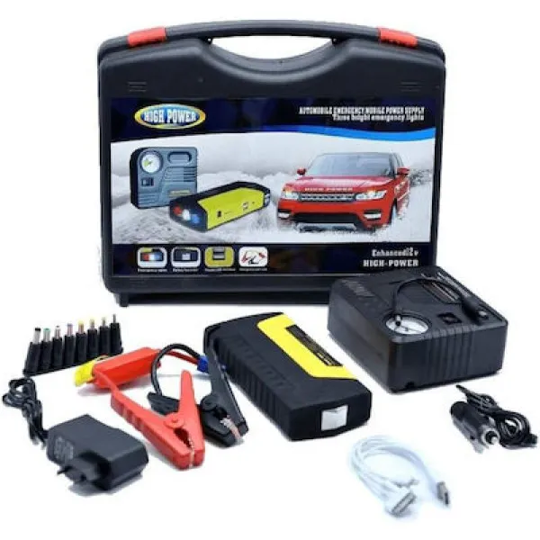 Φορητός Εκκινητής Μπαταρίας Αυτοκινήτου 12V με Φακό TM18