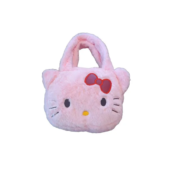 Hello Kitty Παιδική Λούτρινη Τσάντα Ώμου Χιαστί 0723-70 Ροζ