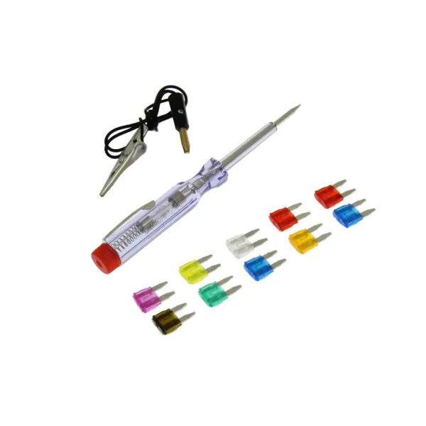 Σετ Ασφάλειες Αυτοκινήτου Mini Μαχαιρωτές 10 τμχ με Δοκιμαστικό Στυλό W06864-1