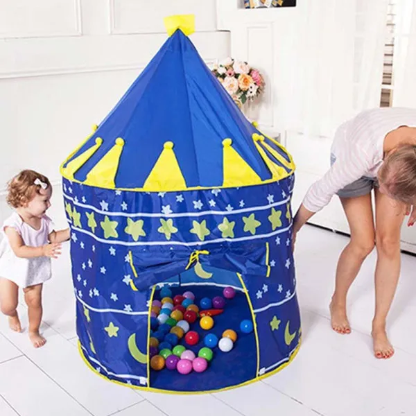 Παιδική Σκηνή Κάστρο Pop Up Αστέρια για 3+ Ετών 105x105x135 Μπλε