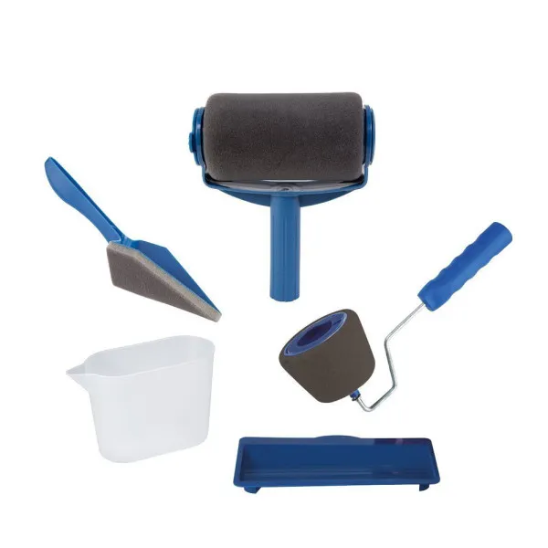 Σετ Ρολών Βαφής με Βούρτσες και Σκαφάκι HYH-101 Μπλε