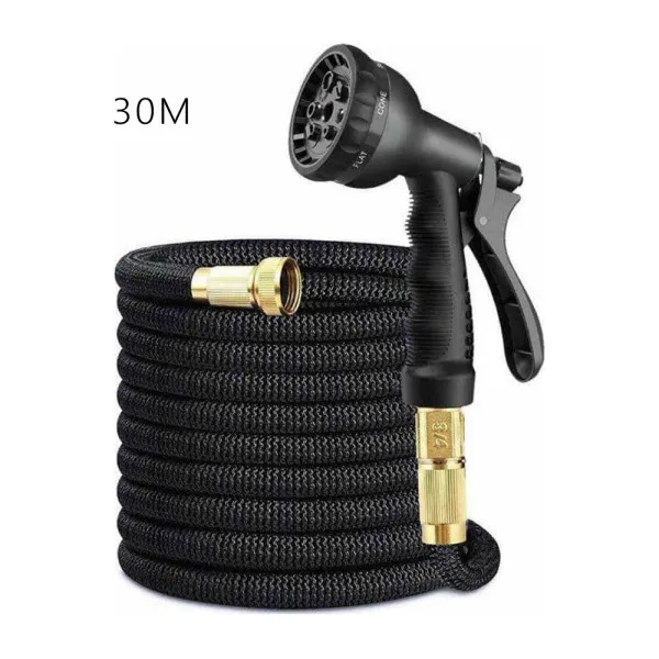 Σετ Έξυπνο Λάστιχο Ποτίσματος Επεκτεινόμενο 30m με Πιστόλι CF-002 Μαύρο