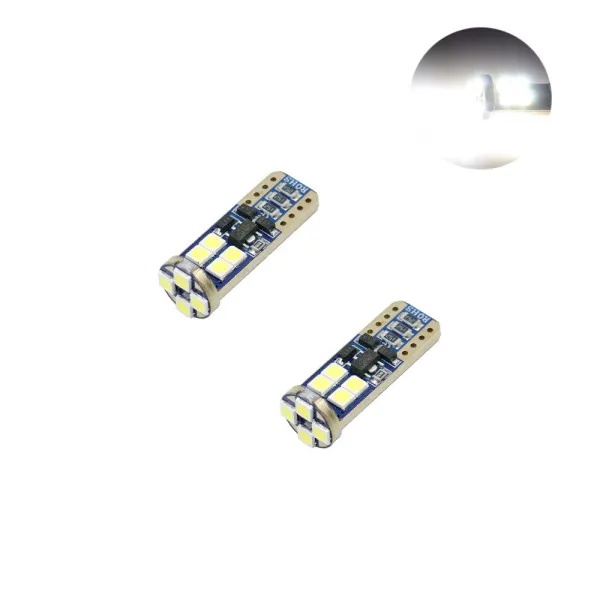 Σετ T10 LED W5W 12V 12 SMD Canbus Ψυχρό Λευκό 6000K 2τμχ W09604-1