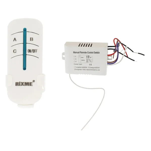 Ενδιάμεσος Διακόπτης 3 Καναλιών 220V με Τηλεχειριστήριο RF RZ-0034