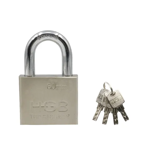 Λουκέτο Ατσάλινο 60mm Πέταλο με 3 Κλειδιά Ασφαλείας XS-60HGB Ασημί