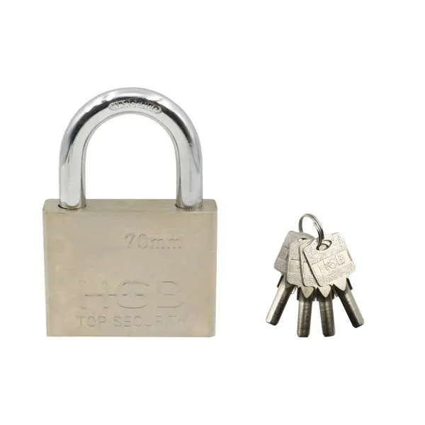Λουκέτο Ατσάλινο 70mm Πέταλο με 3 Κλειδιά Ασφαλείας XS-70HGB Ασημί