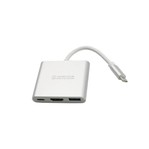 Μετατροπέας Type C σε HDMI-USB 3.0-Type C YWX-HD 3X1