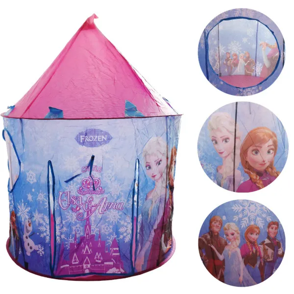 Παιδική Σκηνή Κάστρο Pop Up Frozen Πολύχρωμο για 3 χρονών και άνω 105x105x135 HW-B0044 Ροζ - Μωβ
