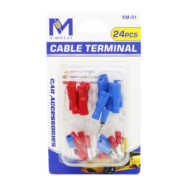 Σετ Ακροδέκτες Καλωδίων με Μόνωση Αρσενικό - Θηλυκό 24τμχ XM-W10598