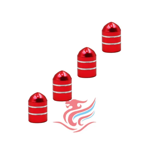 Καπάκια Βαλβίδων Αυτοκινήτου Σετ 4τμχ XM-W14025-2-R Κόκκινο