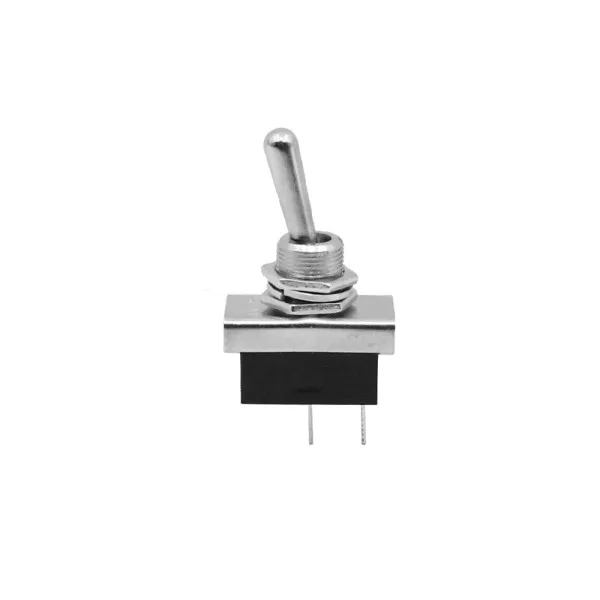 Διακόπτης Αεροπορικού Τύπου On - Off 2 Pins 12V - 24V 10Α XM-W14442 Ασημί