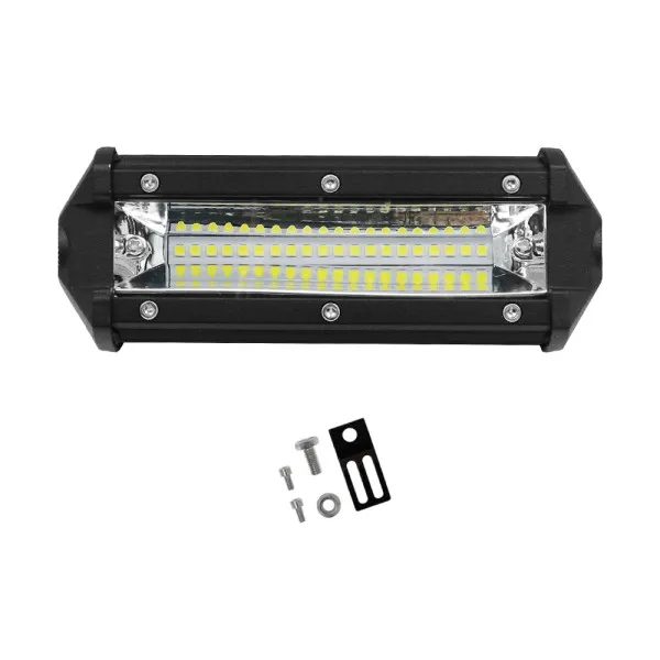 LED Αδιάβροχο Προβολάκι - Μπάρα Αλουμινίου 12V-24V 10cm 72W 20 SMD IP68 5760LM 6000K OYQP-0005