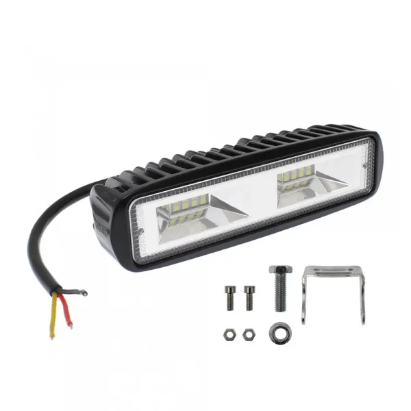 LED Αδιάβροχο Προβολάκι - Μπάρα Αλουμινίου 12V-24V 10cm 54W 16 SMD IP68 4320LM 6000K OYQP-0068