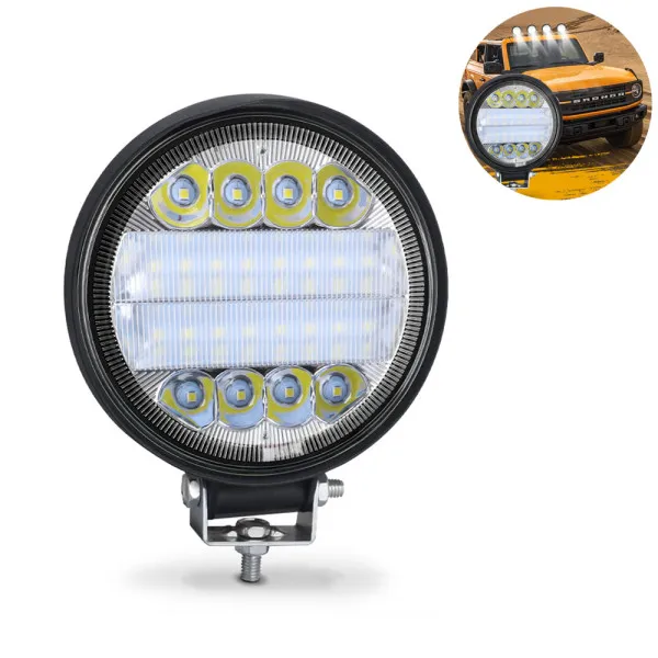 LED Αδιάβροχος Προβολέας Αλουμινίου Ψυχρό Λευκό 6000K 12V-24V 11cm 72W 24 SMD IP67 5760LM OYQP-0070