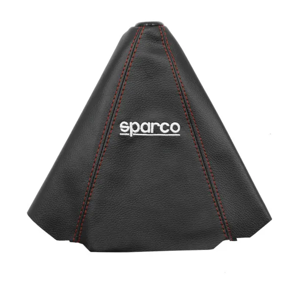 Φούσκα για Λεβιέ Ταχυτήτων Αυτοκινήτου Universal Sparco Δερματίνη HW-0024 Μαύρο - Κόκκινο