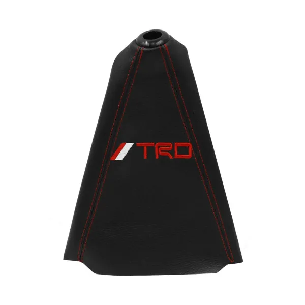Φούσκα για Λεβιέ Ταχυτήτων Αυτοκινήτου Universal TRD Δερματίνη HW-0022 Μαύρο - Κόκκινο