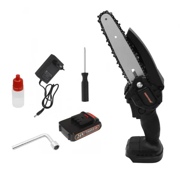 Κλαδευτικό Αλυσοπρίονο Μπαταρίας 1kg με Λάμα 20cm HL 18668-4