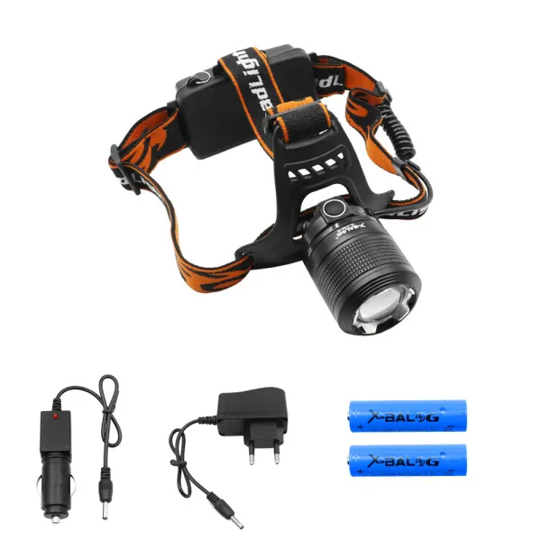 LED Επαναφορτιζόμενος Φακός Κεφαλής 1800LM Cree T6 IPX4 Ψυχρό Λευκό με 3 Λειτουργίες BL-2199-T6