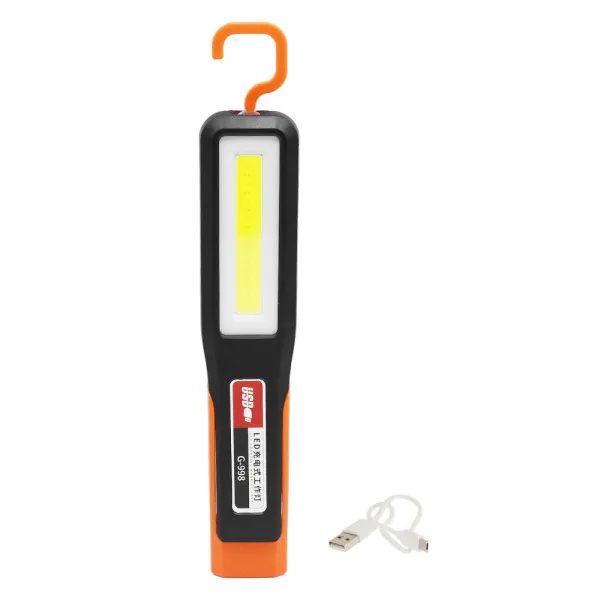 LED Επαναφορτιζόμενος Φακός Συνεργείου XPE με 3 Λειτουργίες και Μαγνήτη - Γάντζο - Περιστρεφόμενη Βάση G - 998