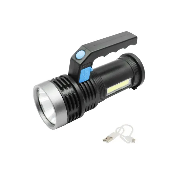 LED Επαναφορτιζόμενος Διπλός Φακός USB 5V Ψυχρό Λευκό 6000K με 4 Λειτουργίες Φωτισμού BL-8205