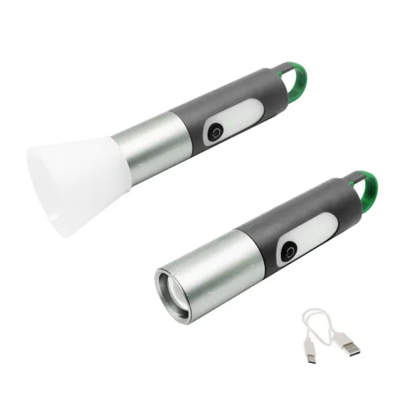 LED Επαναφορτιζόμενος Διπλός Φακός Ψυχρό Λευκό 750LM με 4 Λειτουργίες Φωτισμού XST-836