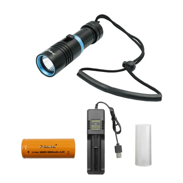 Επαναφορτιζόμενος Φακός Κατάδυσης LED με Φωτεινότητα 800lm για Βάθος έως 50m BL-8798-T6