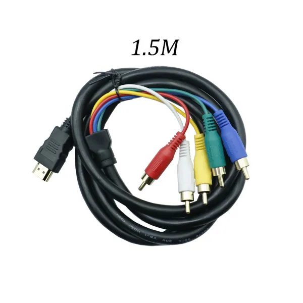 Καλώδιο Εικόνας HDMI V1.3 σε Component RGB 5 x RCA Male 1.5m HD-5RCA1.5M Μαύρο