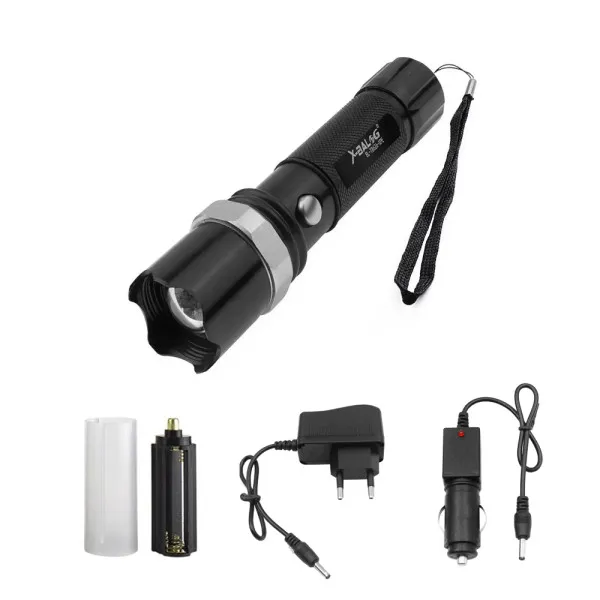 LED Επαναφορτιζόμενος Αδιάβροχος Φακός Ψυχρό Λευκό 6000K με 3 Λειτουργίες Φωτισμού BL-T8626-XPE