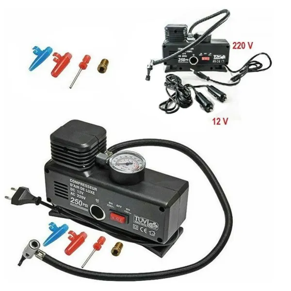 Τρόμπα Αυτοκινήτου και Σπιτιού για Λάστιχα 12V - 220V 250PSI με Διακόπτη XCXAQB0001