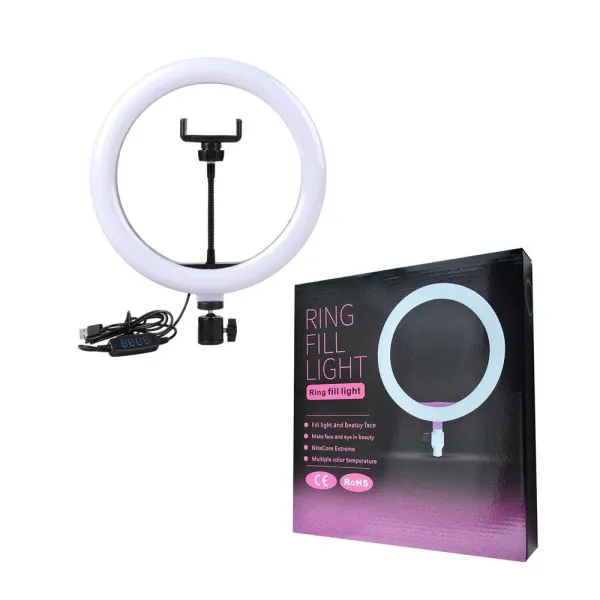 Ring Light 26cm 2700-5500K με Βάση για Κινητό και 3 Λειτουργίες Φωτισμού HYH-048