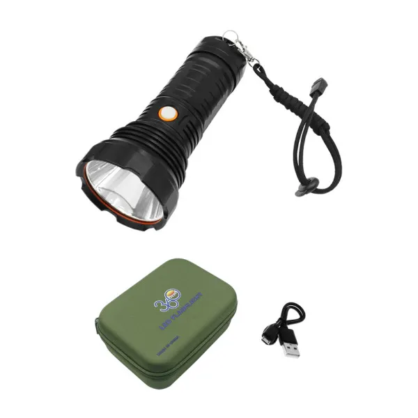 LED Επαναφορτιζόμενος Αδιάβροχος Φακός Ψυχρό Λευκό 1800LM με 5 Λειτουργίες Φωτισμού TW-1028