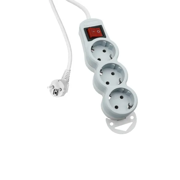 Πολύπριζο Ασφαλείας 3 Θέσεων με Διακόπτη και Καλώδιο 1.40m AQ 1503 Λευκό