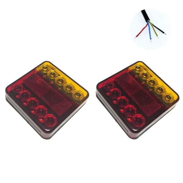 Πίσω Φανάρια Φορτηγού 12V - 24V 10SMD Σετ 2τμχ SY-HWD0088E