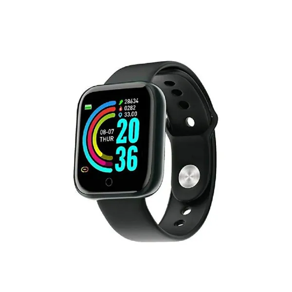 Smartwatch με Παλμογράφο και Απάντηση Κλήσεων - Μηνυμάτων Y68 Μαύρο