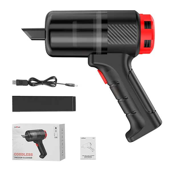 Επαναφορτιζόμενο Σκουπάκι Αυτοκινήτου Στερεών 45W 7.4V Carsun C3088-2