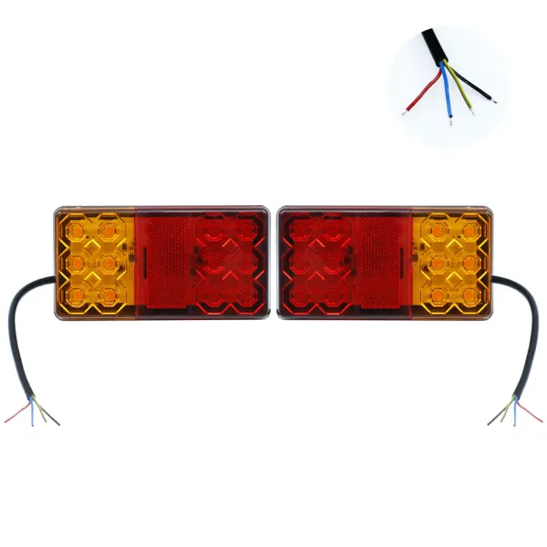 Πίσω Φανάρια Φορτηγού 12V - 24V 16SMD Σετ 2τμχ SY-HWD0154B