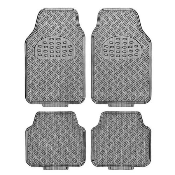 Πατάκια Αυτοκινήτου Μπροστινά και Πίσω Universal από Λάστιχο Σετ 4τμχ GrowPal Carbon