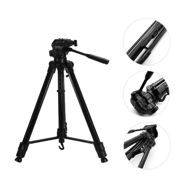 Επαγγελματικό Τρίποδο - Φωτογραφικό με Ρυθμιζόμενο Ύψος 62-170cm και Γάντζο για Φωτογραφικές Μηχανές και Ring Light SL-3600